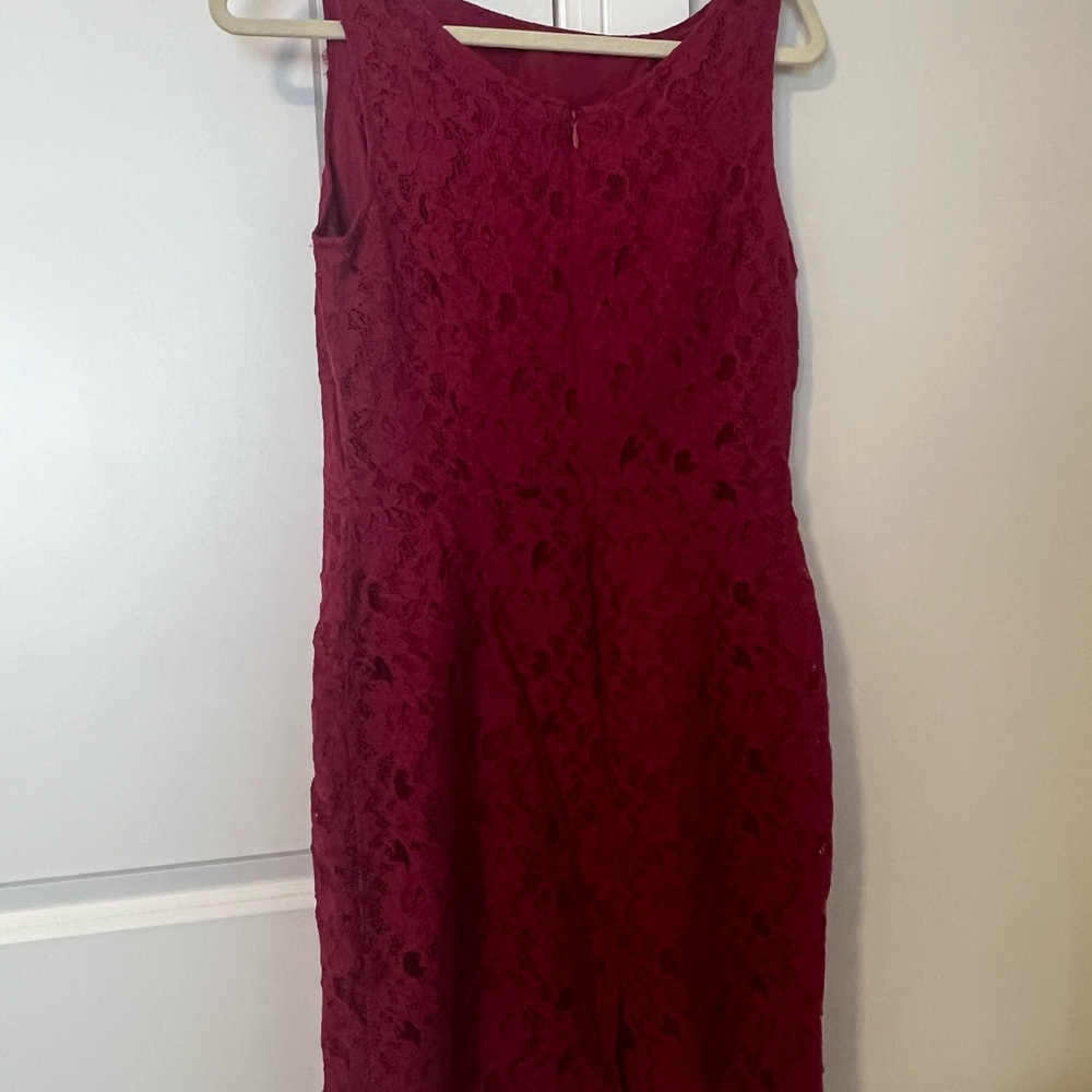 Banana Republic Red Sheath Midi Dress with Scoop Neck for Cocktail